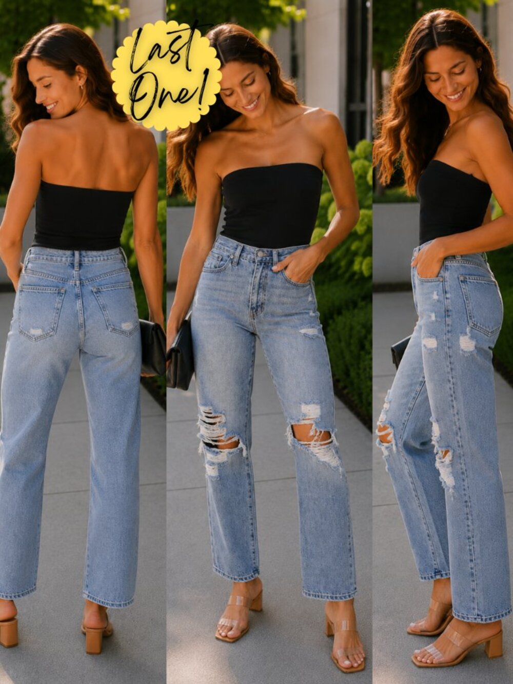 Blake High Rise Distressed Dad Jean